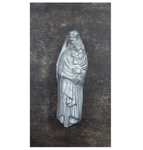 Estatua Art Deco de la Virgen María con el Niño, Decoración Religiosa, Escultura Hecha a Mano - Product Image 4