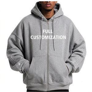 Sweat-shirts à fermeture éclair pour hommes, best-sellers, personnalisables, vêtements décontractés, 100% coton molletonné 450GSM, coupe classique, vêtements d'automne pour hommes - Product Image 5
