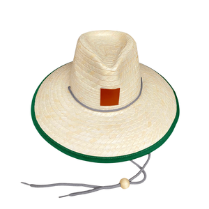 Sombrero de Paja de Ala Ancha Fabricado en Vietnam, Sombrero de Playa con Protección UV y Bandera Americana, Logotipo Personalizado, Sombrero Panamá para Pesca y Surf - Product Image 3