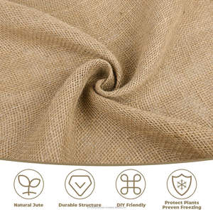 Rouleau de toile de jute 100% naturelle 40 po x 50 pi, rouleau de toile de jute 10 oz - Toile de jute pour jardin, protection des arbres et des plantes en hiver - Product Image 5