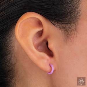 PRAO 9mm Purple Green & Pink Playful <b>Hoops</b> Colourful COMBO <b>Fashion</b> <b>Earings</b> - Product Image 5