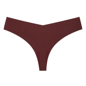 Tanga de cintura baja de color liso para mujer, sexy, acanalada, para uso diario, ropa interior femenina de moda económica - Product Image 3