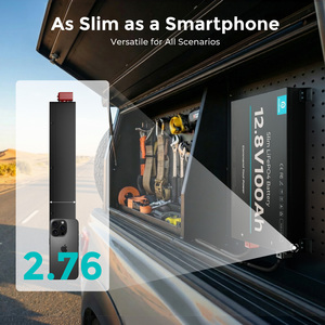 Batterie au lithium ultra-mince 12,8 V Slimline Bluetooth BMS Factory, batteries LiFePO4 12 V 100 Ah pour 4x4 tout-terrain et caravanes - Product Image 3