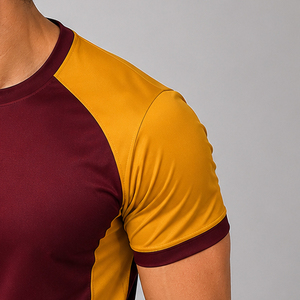 T-shirt de sport pour homme 100% polyester, t-shirt de fitness pour homme, t-shirt ajusté pour homme, t-shirt de course à col rond pour homme - Product Image 4