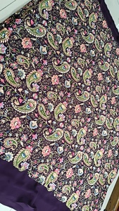 Tela de Lujo Premium con Bordado de Lentejuelas y Hilo Resham, Georgette Sintética, Multihilo, 75 GSM, Ancho 44 - Product Image 3