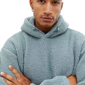Sweat à capuche minimaliste pour homme en molleton de coton, style streetwear oversize, décontracté, chaud et confortable pour l'hiver, idéal pour le quotidien, style urbain. - Product Image 3