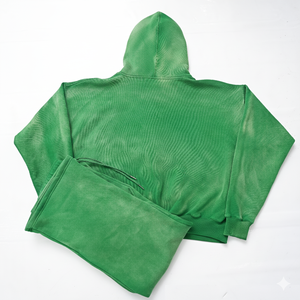 Ensemble de survêtement sportif en coton léger, deux pièces, à capuche, personnalisé, uni, décontracté, pour la salle de sport, la course à pied, pour hommes et femmes - Product Image 5
