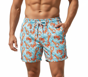 Pantalones Cortos Deportivos de Lona con Estampado Animal para Hombre, Antiarrugas, con Bolsillos con Cordón, Cintura Elástica, 100% Algodón, Secado Rápido y Transpirables - Product Image 1