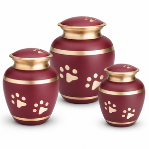 Handcrafted Metal Pet <b>Urn</b> for Dog Ashes and <b>Cat</b> Keepsake Multi Size Matte Blue Pet Casket Memorial Supplies for Funeral - Product Image 5
