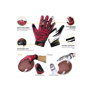 Guantes de Receptor de Fútbol Americano de Alto Rendimiento con Agarre Inigualable y Logotipo Personalizable, Ajuste Elegante - Product Image 2
