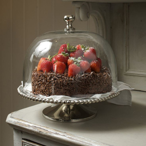 Simple Golden Brass <b>Cake</b> Platter With Glass Dome <b>Cover</b> Round Dessert Display <b>Stand</b> For Birthday Wedding Parties Supply - Product Image 3