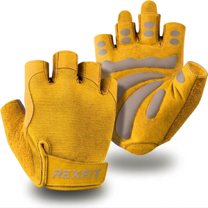 Guantes de Gimnasio Rexfit de Medio Dedo, Color Rosa, Malla Transpirable, Correa de Muñeca Ajustable, Unisex, para Entrenamiento Físico y Deportes - Product Image 6
