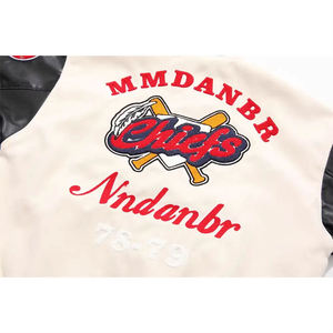 Chaquetas Varsity de Béisbol para Hombre de Alta Calidad, Fabricante OEM, Venta al Por Mayor, Cuello Alto, Decoración Bordada - Product Image 5