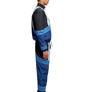 Chándal Deportivo para Hombre con Bloques de Color, de Secado Rápido, 100% Nylon, Diseño de Media Cremallera, Bolsillos Laterales, Cortavientos, Estampado, para Invierno - Product Image 6