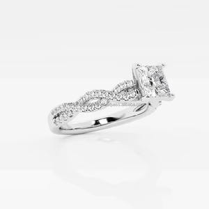 IGI/GIA Lab Grown Princess Cut Diamond Vintage 14K oro amarillo boda/anillo de compromiso Unisex perfecto regalo de fiesta de aniversario - Product Image 2