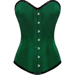 Corset vintage en satin pour femme, top sculptant, lingerie sexy, corsets gothiques, bustier à lacets amincissant la taille, burlesque, grandes tailles - Product Image 1