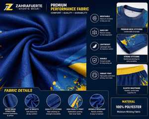 Ensemble de vêtements de sport personnalisés en sublimation 100% polyester, maillot et short d'entraînement unisexe, respirant, séchage rapide, uniforme de football, OEM frontal - Product Image 3