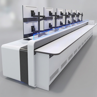 Système de console modulaire pour poste de contrôle de diffusion, console de poste de travail professionnelle pour centre de commandement 911, conception de mobilier