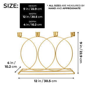 Elegante Candelabro Dorado de 4 Brazos, Perfecto para Decoración de Fiestas, Disponible en Diferentes Tamaños - Product Image 2