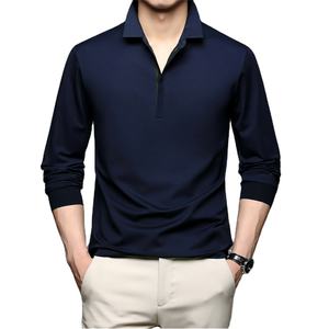 Polo exclusivo para hombre de manga larga de secado rápido, informal, 100% algodón, venta al por mayor, diseño personalizado de alta calidad orientado a la exportación OEM - Product Image 3