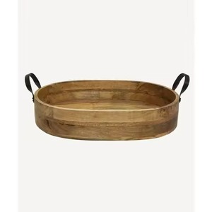 Plateau de service rectangulaire en bois pour dattes et chocolats, design minimaliste solide, plateau durable pour servir les aliments - Product Image 6
