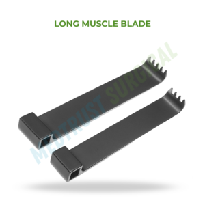 Premium Quality Medtrust Surgical Long Muscle Blade Neuro Spine Surgical Retractor Blade for Lumbar Posterior Spine Surgery - Product Image 2