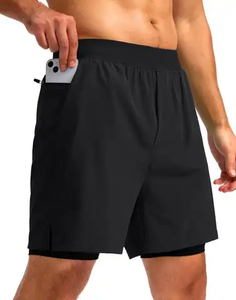 Shorts en polyester pour hommes, vente en gros, shorts décontractés d'été pour hommes, couleur unie, grande taille, shorts de sport pour hommes - Product Image 1