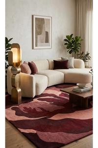 High Quality Geometric Pattern Hand Tufted Woolen Carpet High Density 80 Knots Anti-Slip <b>Thick</b> Pile Luxury Rug for Villa - Product Image 2