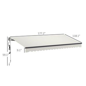 Tenda Laterale Estensibile Retrattile in Lega di Alluminio con Finitura Rivestita in PVC Max. Lampione LED da 6m di Larghezza per Uso Residenziale con Illuminazione a LED - Product Image 3