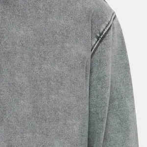 เสื้อฮู้ดดี้โอเวอร์ไซส์พรีเมียมสำหรับผู้ชาย ผ้าคอตตอนหนานุ่ม สไตล์วินเทจ สตรีทแวร์ ล้างสีด้วยเอนไซม์ เสื้อสเวตเชิ้ตลำลองแบบสวมหัว สั่งทำได้ - Product Image 3