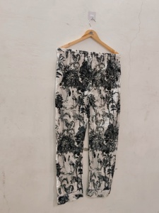 Ensemble de pyjama en coton pour femmes, col mandarin, manches longues, imprimé à pois, pantalon long, coupe régulière, toutes saisons, vêtements de nuit décontractés - Product Image 4
