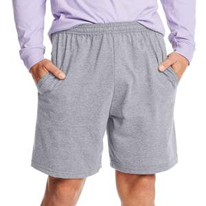 Shorts de survêtement pour hommes de qualité supérieure en jersey de coton, personnalisables, longueur genou, taille mi-haute, poches passepoilées, style urbain, écologiques - Product Image 1