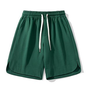 Pantalones cortos deportivos de baloncesto para hombre, de tela no tejida, transpirables, para calentamiento en el gimnasio, tallas grandes, con logotipo de equipo personalizado impreso, al por mayor, lisos, estilo cropped. - Product Image 1
