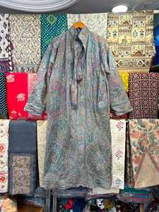 Handmade Suzani Embroidery Floral <b>Kimono</b> Robe <b>Long</b> <b>Sleeves</b> Colorful Boho Winter Coat (Cotton) - Product Image 4