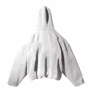 Sweat à capuche personnalisé à épaules tombantes sans cordon, 420 GSM, en coton, surdimensionné, double couche, lourd, pour hommes - Product Image 2