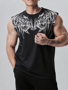 Débardeurs en coton unisexes sur mesure en gros, disponibles pour toutes les occasions, variété de couleurs et de tailles, manches courtes, vêtements pour hommes - Product Image 4