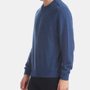 Wholesale Custom 100% Cotton Men's Long Sleeve Pullover Crewneck Top Embroidered Plain Dyed Winter <b>Sweatshirt</b> - Product Image 5