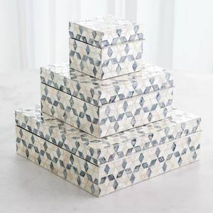 Boîtes décoratives en nacre blanches et grises pour cadeaux de mariage, Thanksgiving et événements spéciaux - Product Image 3