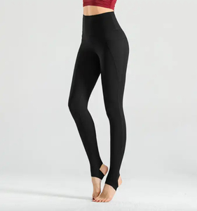 Leggings de Yoga Sólidos, Cintura Alta Elástica, Ecológicos, Elásticos en Cuatro Direcciones, Talla Grande, Secado Rápido, Transpirables, Spandex/Poliéster para Mujer - Product Image 3