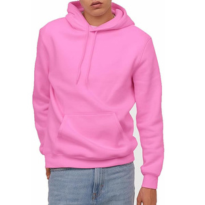 Sweat à capuche pour homme en coton mélangé, couleur unie, avec cordon de serrage - Product Image 4