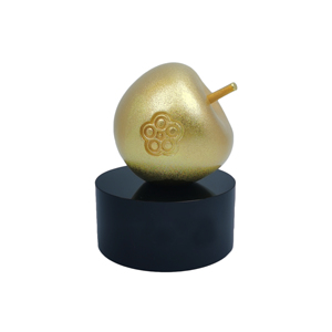 Trofeo Apple personalizado para Nochebuena Premio DE LA Paz chapado en oro con regalo de bendiciones para eventos festivos y celebraciones corporativas - Product Image 6