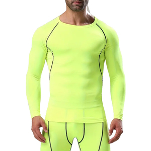 Camiseta de Compresión de Manga Larga de Color Sólido, Camiseta Deportiva, Camiseta de Compresión de Venta Caliente y Ropa de Entrenamiento BJJ para Hombre - Product Image 1