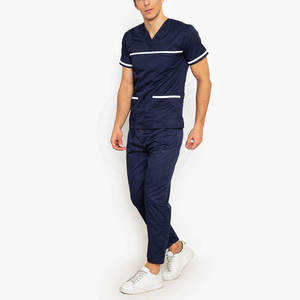 Conjunto de Uniformes Médicos al por Mayor, Uniformes de Enfermería para Hospital, Traje de Médico y Enfermera con Cuello en V, Ropa de Trabajo para Laboratorio Clínico Dental, Conjunto de Uniformes para Hombre - Product Image 4