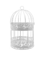 Cage de piège à oiseaux en métal en forme de maison avec décoration de coeurs Huche signée