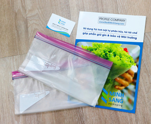 Double Zip Food Bag Applied in Food <b>Service</b> and Takeaway <b>Packaging</b> Needing Leak Resistant Storage - Product Image 2