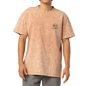 บริการ OEM เสื้อยืดทรงหลวมพิมพ์ลายตามสั่งสำหรับผู้ชาย ผ้าฝ้าย 100% ขายส่งราคาถูก เสื้อยืดผู้ชายแบบย้อมสีเอซิด - Product Image 2