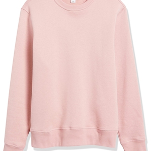 <b>Men's</b> <b>Pink</b> Stand Collar Pullover <b>Sweatshirt</b> Regular Fit Knitted Cotton Casual Solid Color Winter Wear Eco-Friendly Breathable - Product Image 3