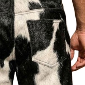 Pantalones Cortos de Cuero Vacuno Premium para Hombre, Cuero Genuino, Moda Urbana, Diseño Casual, Duraderos, Ajuste Personalizado, Pantalones de Verano - Product Image 5