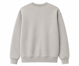 เสื้อสเวตเชิ้ตคอกลมโอเวอร์ไซส์ ยูนิเซ็กส์ สีพื้น โลโก้ปักแบบนูน ดีไซน์มินิมอล ทรงพอดีตัว พิมพ์ลายด้านหน้า - Product Image 4
