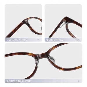 Gafas Clásicas Vintage RTS con Protección Anti-Luz Azul, Tendencia 2026, Montura Completa de Acetato Hecha a Mano de Alta Calidad con Bisagras de Resorte para Unisex - Product Image 3